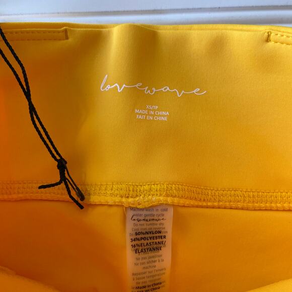 Revolve Lovewave Yellow Luka High Waist Cropped Athletic Workout Yoga Legging - Picture 9 of 10